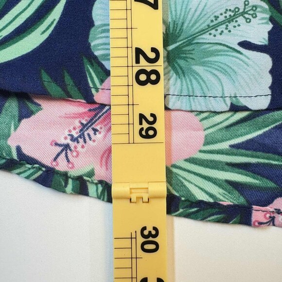 Men's Hawaiian Floral Button-Up Shirt – Navy with Parrots & Hibiscus | Size XL - Picture 7 of 7